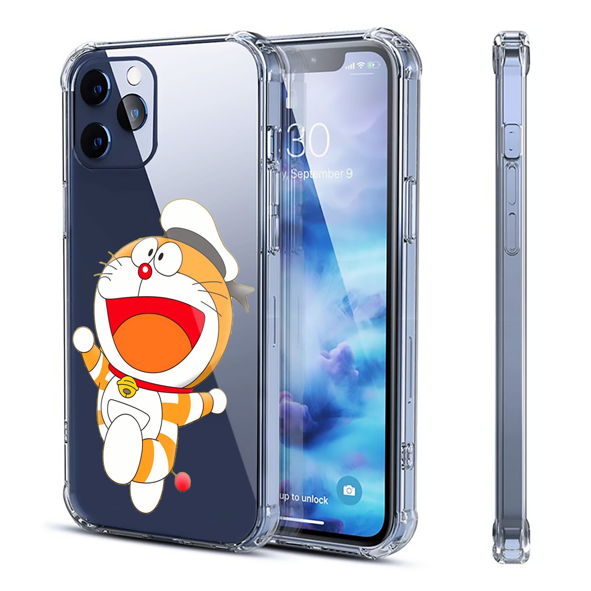 （画像用） ドラえもん Doraemon 【iPhone 12シリーズ対応】透明スマホケース（クリアソフトケース）